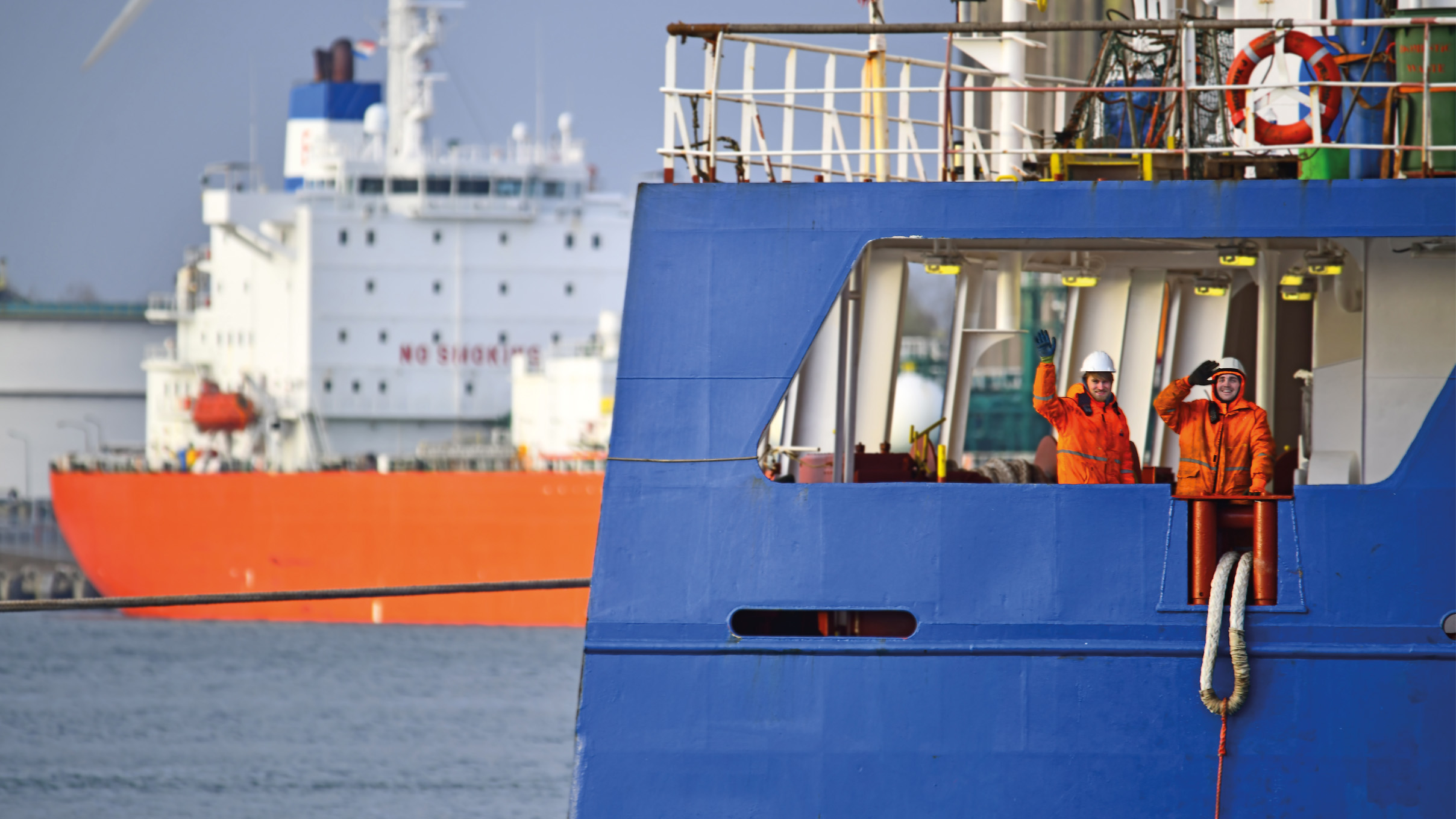 Nautilus crew on ship